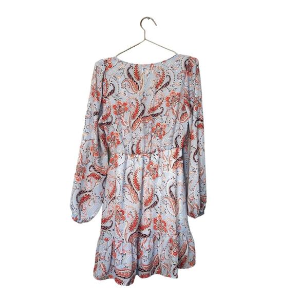 Jun & Ivy Paisley Wrap Mini Dress - Women's Size Medium - Picture 4 of 6